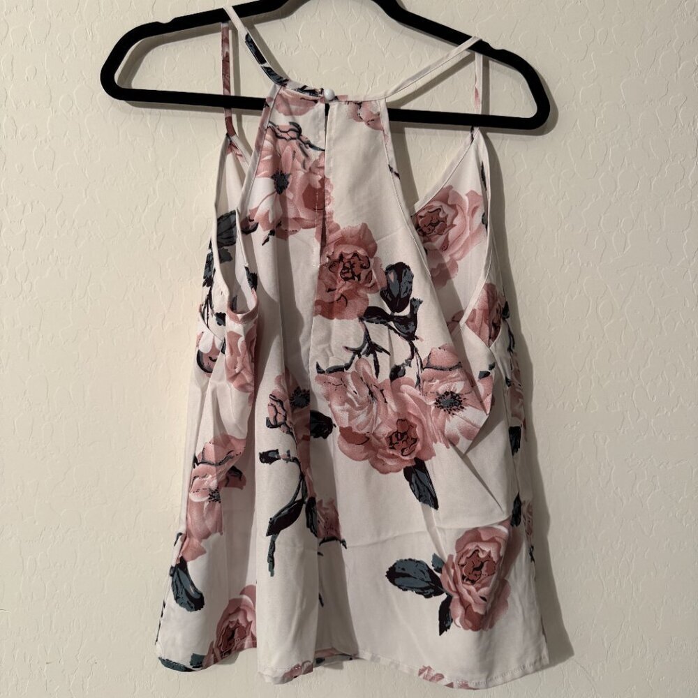SHEIN Curve Floral Tank Top | Pink Rose Print Strappy Cami | Size 1XL - Picture 3 of 3